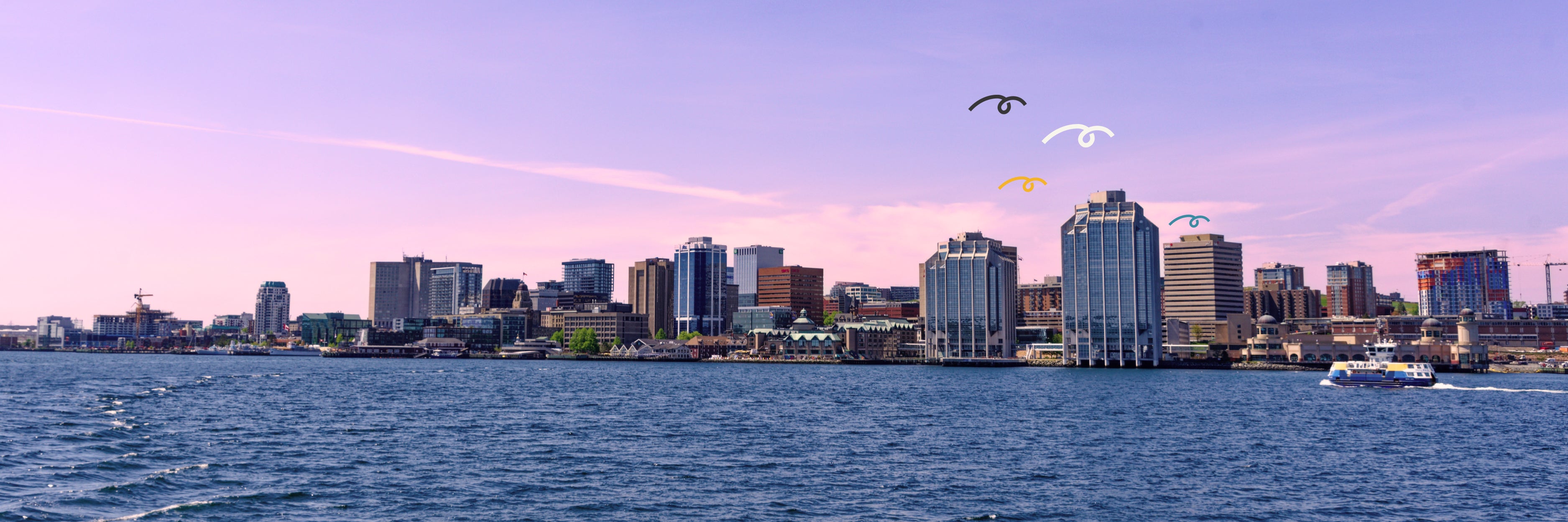 Halifax waterfront on a sunny day.